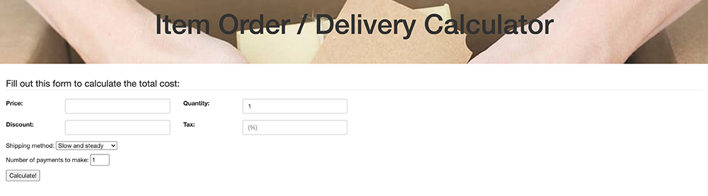 Delivery Calculator