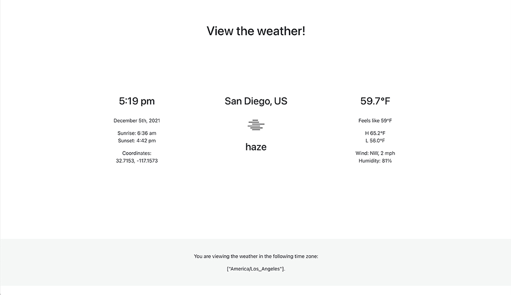 Weather App with ReactJS