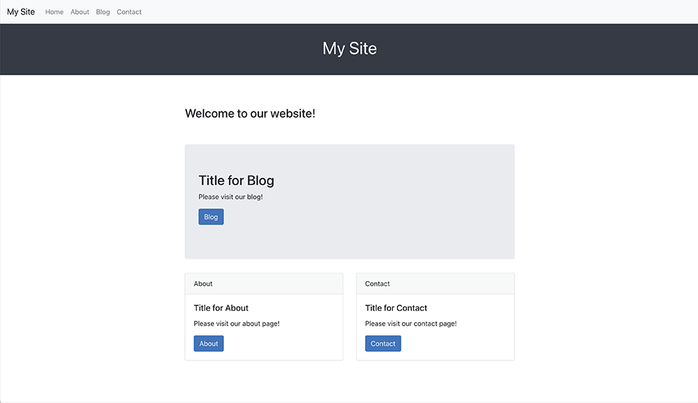 This is a starter website that uses routing.